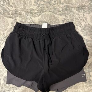 Gymshark Black and Gray Women's Athletic Shorts